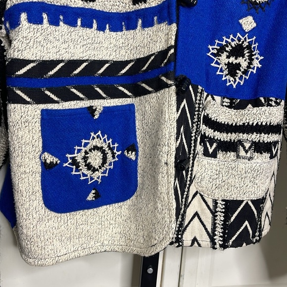 Coldwater Creek Women’s Wool Quilt Embroidery Light Vintage Boho Jacket Sz L - Picture 3 of 12